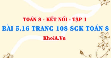 Bài 5.16 trang 108 SGK Toán 8 tập 1 Kết nối tri thức